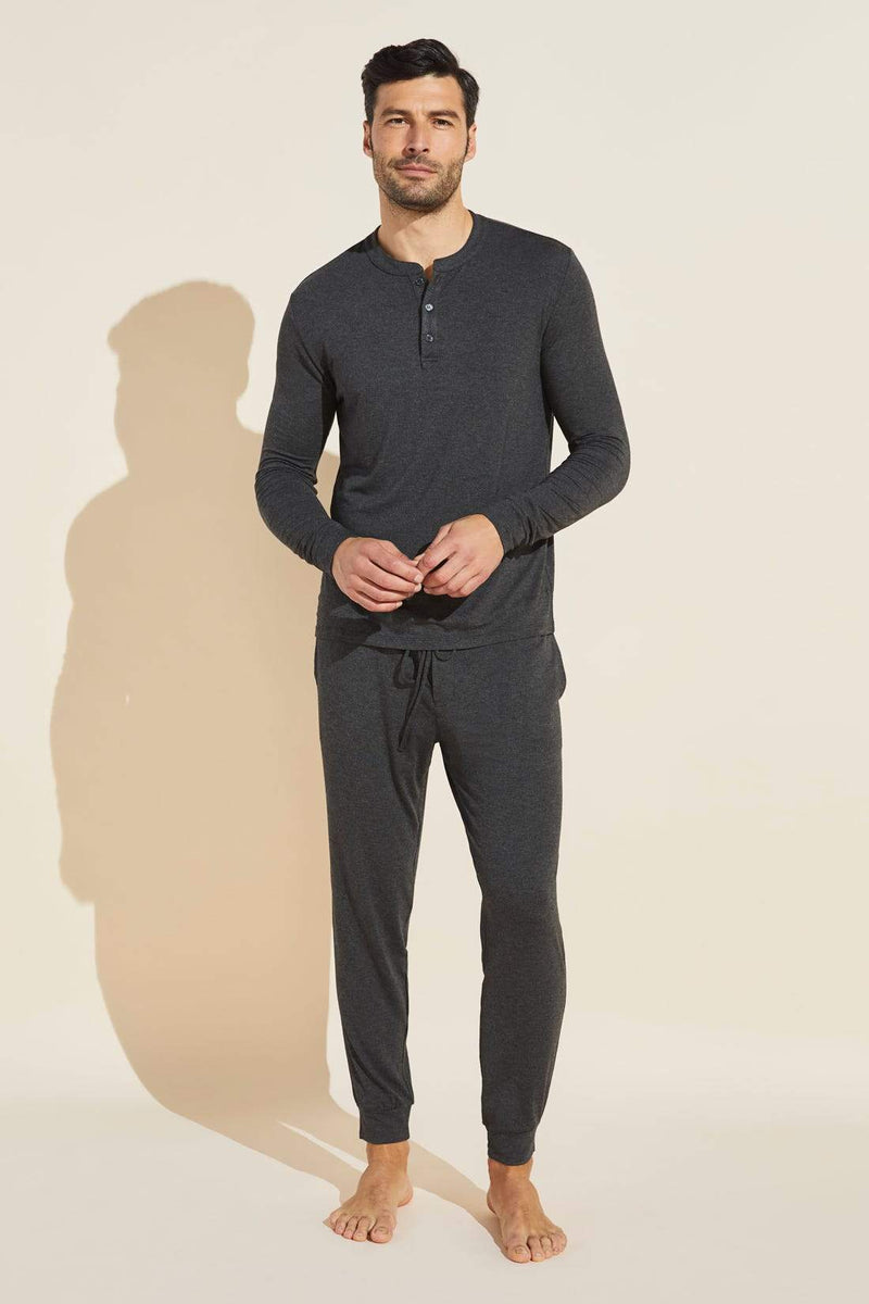 Eberjey Henry The Men S Long Pj Set CHARCOAL HEATHER buy for the best price CAD 236.00 Canada and U.S. delivery Bralissimo