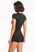 Sea Level Essentials Short Sleeved Boyleg One Piece