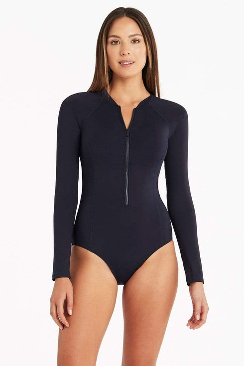 Sea Level Essentials Long Sleeved One Piece