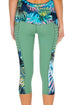 Luli Fama Mojito Pintucked Side Capri Legging