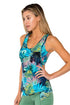Luli Fama Mojito Inner Top Racer Back Overlay Tank Top
