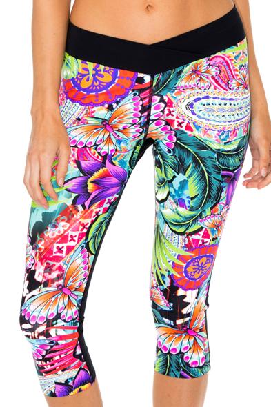 Luli Fama Viva Cuba Cross Waistband Capri