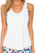 Luli Fama Via Blanca Inner Top Racer Back Overlay Tank
