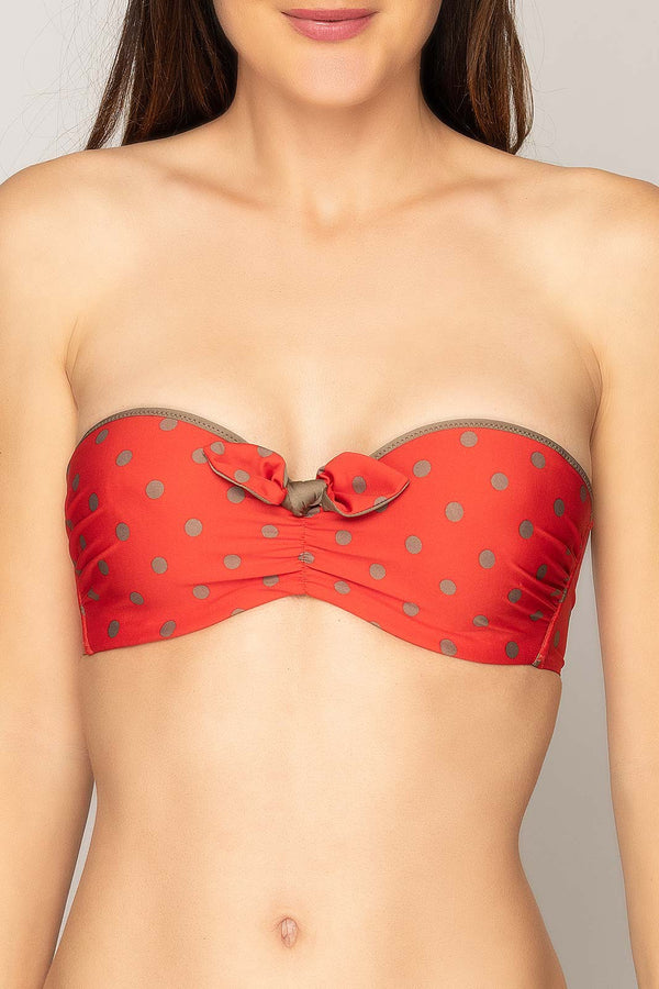 Antigel 22b La Pois Toujours Padded bandeau bikini top