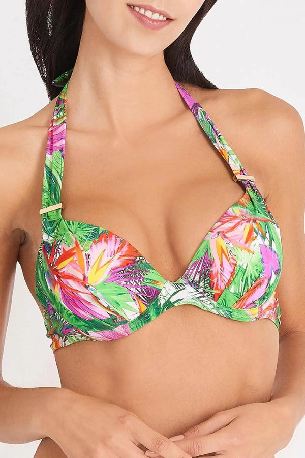 Aubade Fleurs Tropicale Moulded Plunge Bikini Top