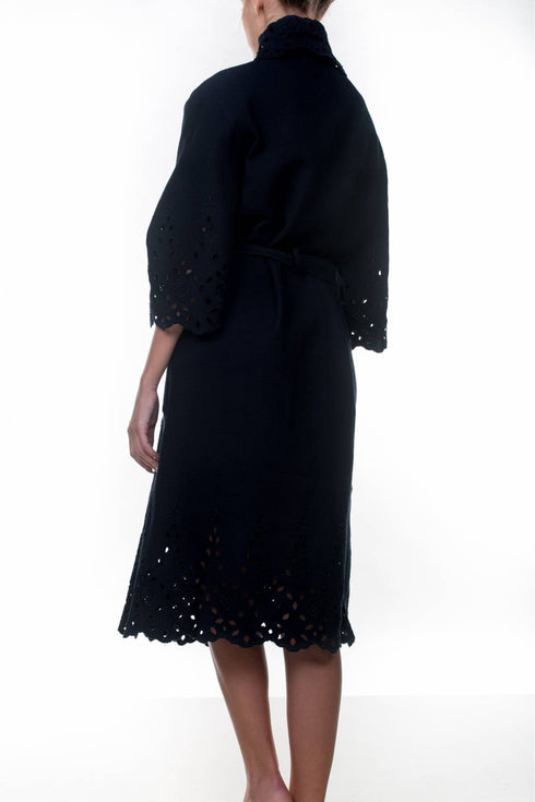 Luna Di Giorno Sangallo Ricamo Bathrobe