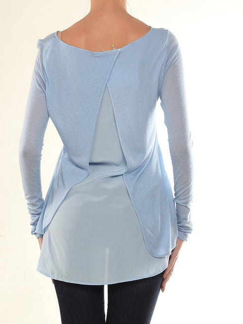 laFABBRICAdelLINO Sweater long sleeve silk and jercey