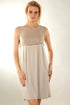 laFABBRICAdelLINO Dress sleeveless jersey and linen gauze
