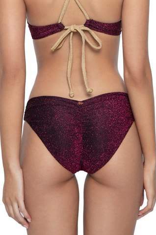PQ Swim Garnet Basic Ruched Full Bikini Bottom