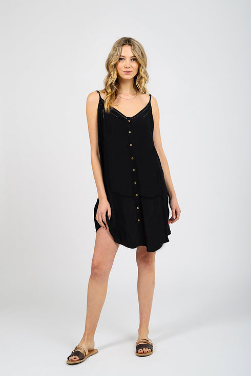 Koy Resort Miami STRAPPY BUTTON UP DRESS
