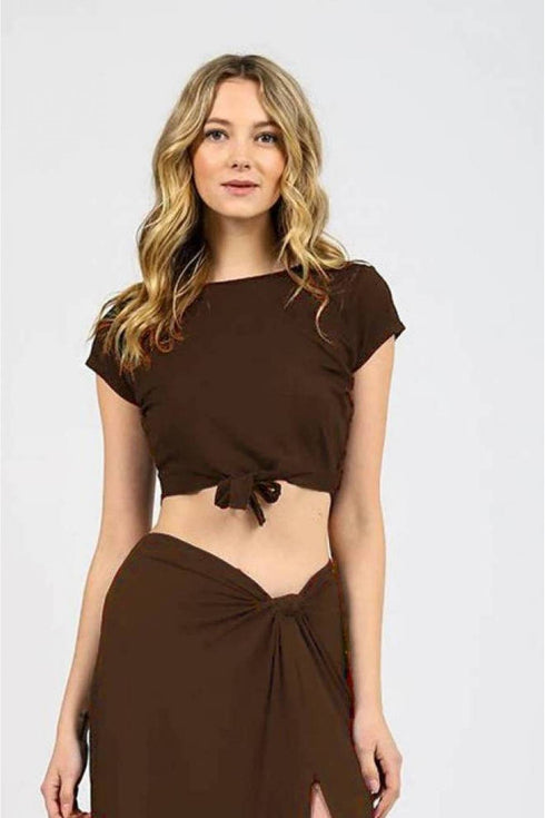 Koy Resort Laguna Tie Front Top