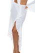 Luli Fama Cosita Buena Resortwear Ruffle High Lo Slit Skirt