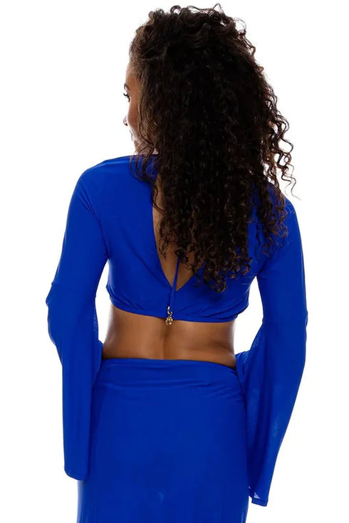 Luli Fama Cosita Buena Bell Sleeve Crop Top