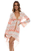Luli Fama Sky Waves V-NECK OPEN TUNIC