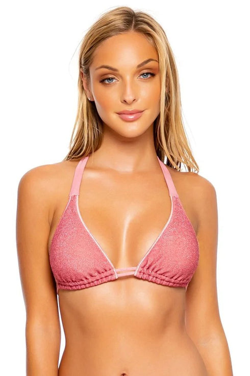 Luli Fama Stardust Triangle Halter Top