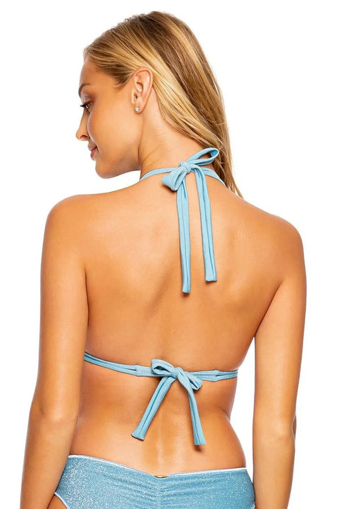 Luli Fama Stardust Triangle Halter Top