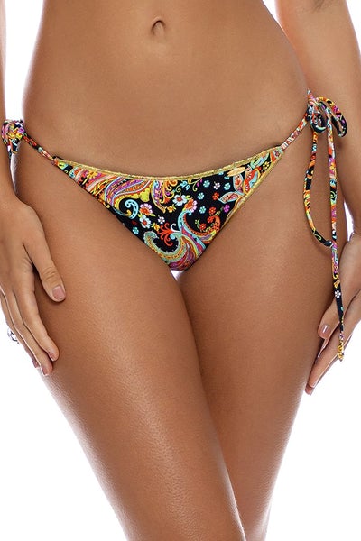 Luli Fama Luli Gypsy REVERSIBLE WAVY RUCHED BACK TIE SIDE BOTTOM