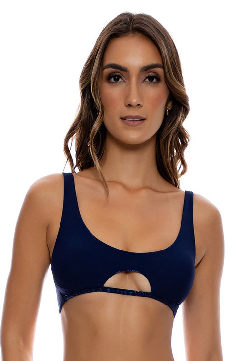 Luli Fama Wild Lux Scoop Neck Cut Out Top