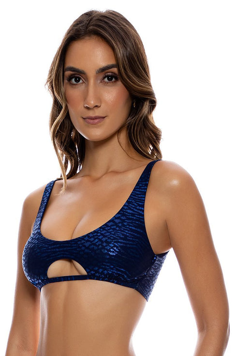 Luli Fama Wild Lux Scoop Neck Cut Out Top