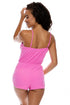Luli Fama Beach Fuzz Spaghetti Strap Short Romper
