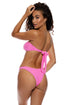 Luli Fama Beach Fuzz Knot Bow Bandeau Top