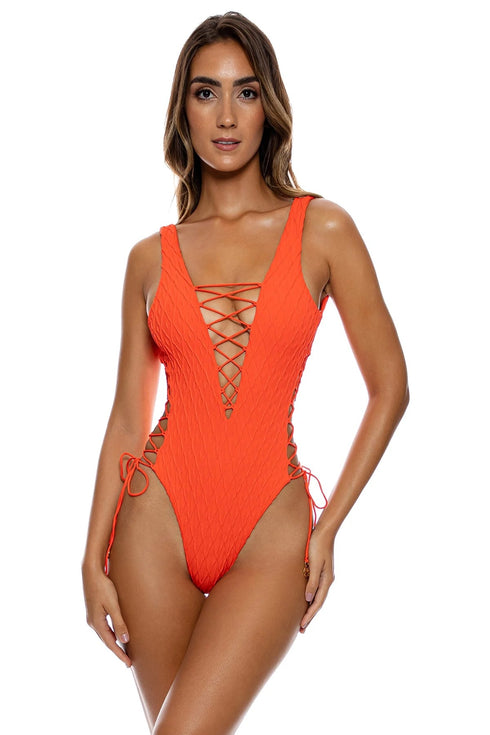 Luli Fama Diamond Girl Open Side One Piece Bodysuit