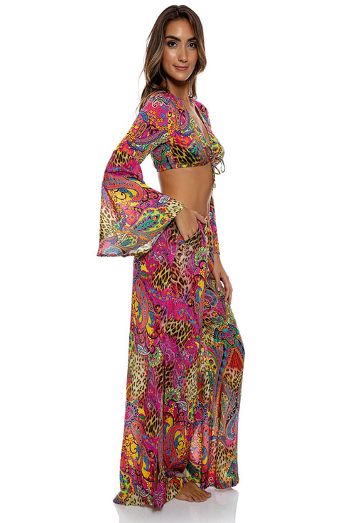 Luli Fama Shore Thing Open Sides Wide Leg Pant