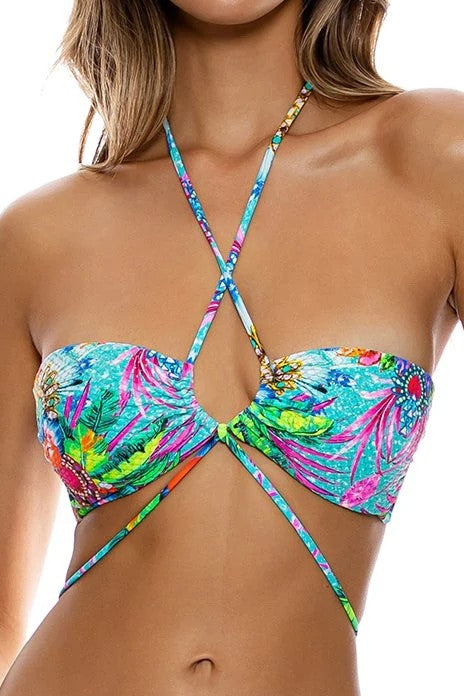 Luli Fama Hidden Gems Reversible Adjustable Drawstring Bandeau