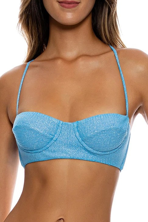 Luli Fama Starlight Square Neck Balconette Top