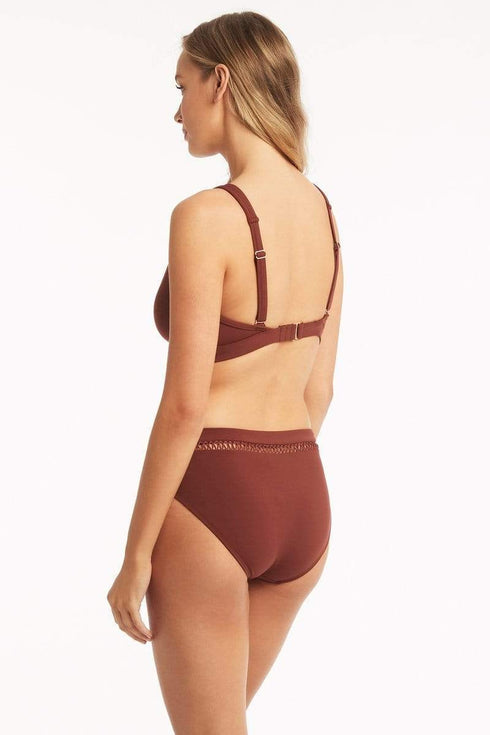 Sea Level Lola Shimmer Mid Bikini Pant