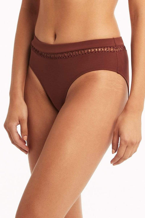 Sea Level Lola Shimmer Mid Bikini Pant