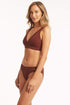 Sea Level Lola Shimmer Long Line Tri Bra