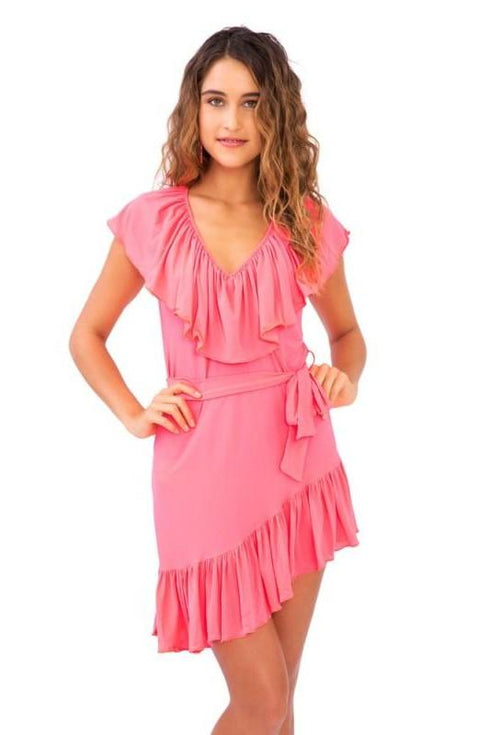 Luli Fama Cosita Buena Unwrap Me Mini Dress