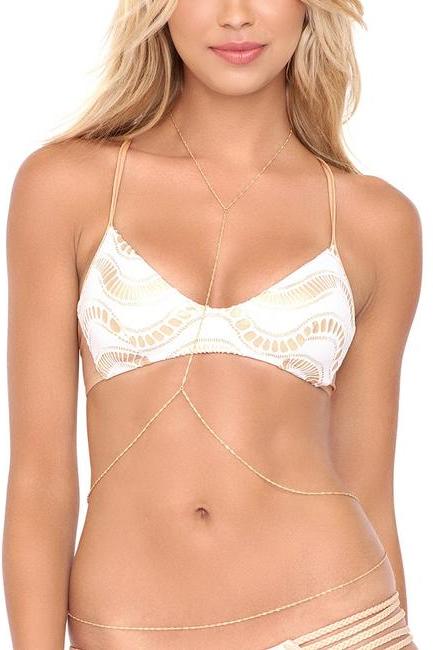 Luli Fama Buena Onda Criss-Cross Back Bra Top