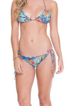 Luli Fama Inked Babe Wavey Ruched Back Brazilian Tie Side Bottom