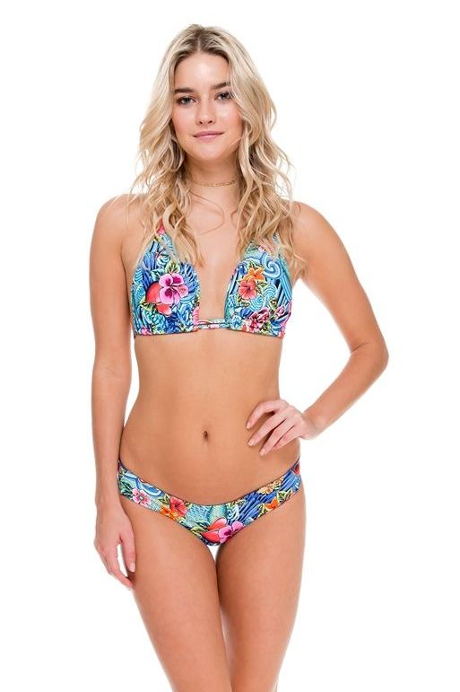 Luli Fama Inked Babe Wavey Back Ruched Bottom