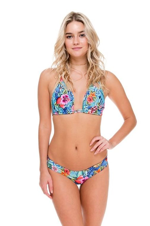 Luli Fama Inked Babe Triangle Halter Top