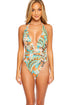 Luli Fama Untamed Front Twist Halter One Piece
