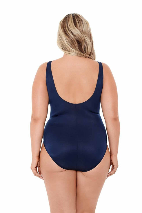 MiracleSuit Illusionists Plus Size Crossover One Piece