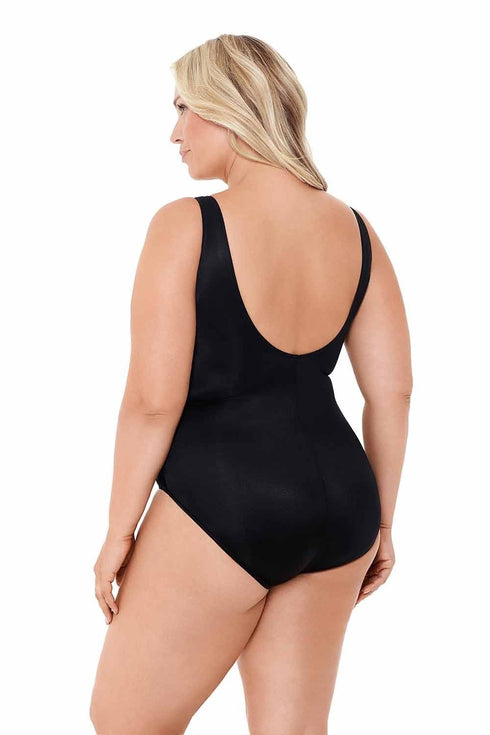 MiracleSuit Illusionists Plus Size Crossover One Piece