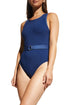 Shan Classique Belted high-neck one-piece