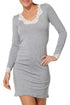 Antigel A06 Simply Perfect V-neck long sleeves nighty