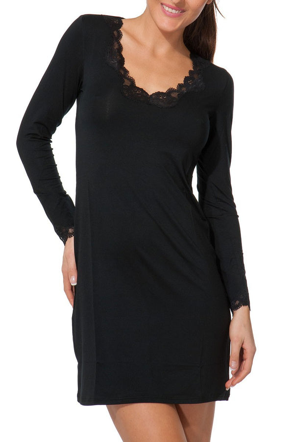 Antigel A06 Simply Perfect V-neck long sleeves nighty