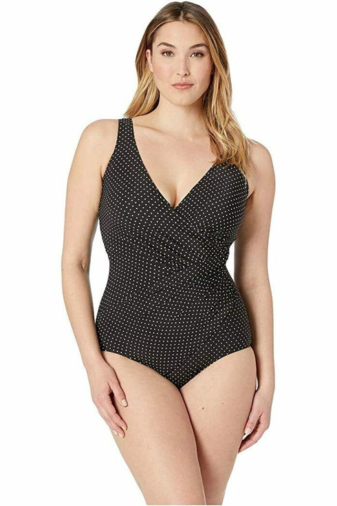 MiracleSuit Pin Point Plus Size Oceanus One Piece