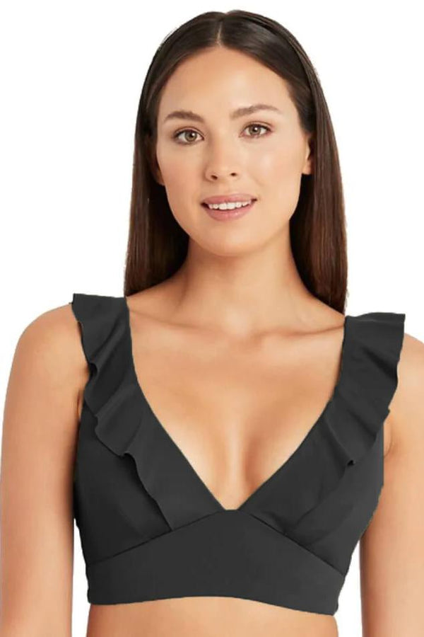 Sea Level Essentials Frill Bikini Top