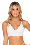 Luli Fama Buleria Halter Cross Back Bustier Top