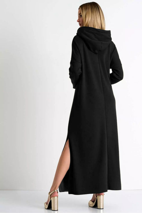Shan Mila Long hooded fleece dress