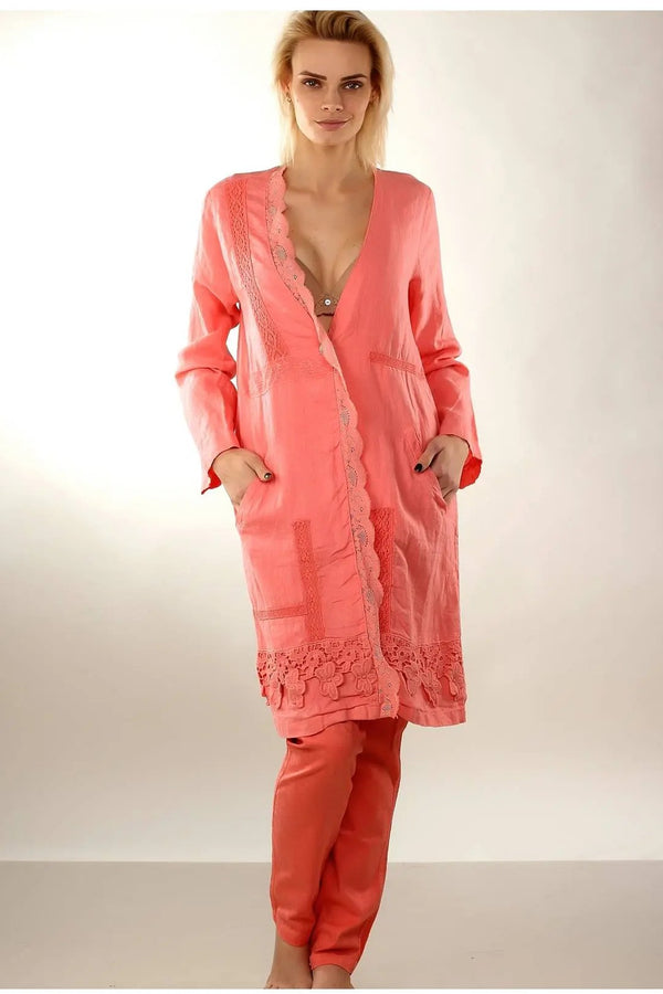 laFABBRICAdelLINO Cardigan with lace