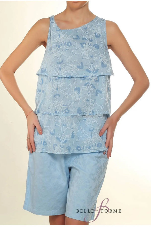 laFABBRICAdelLINO Tank top with flounces in front