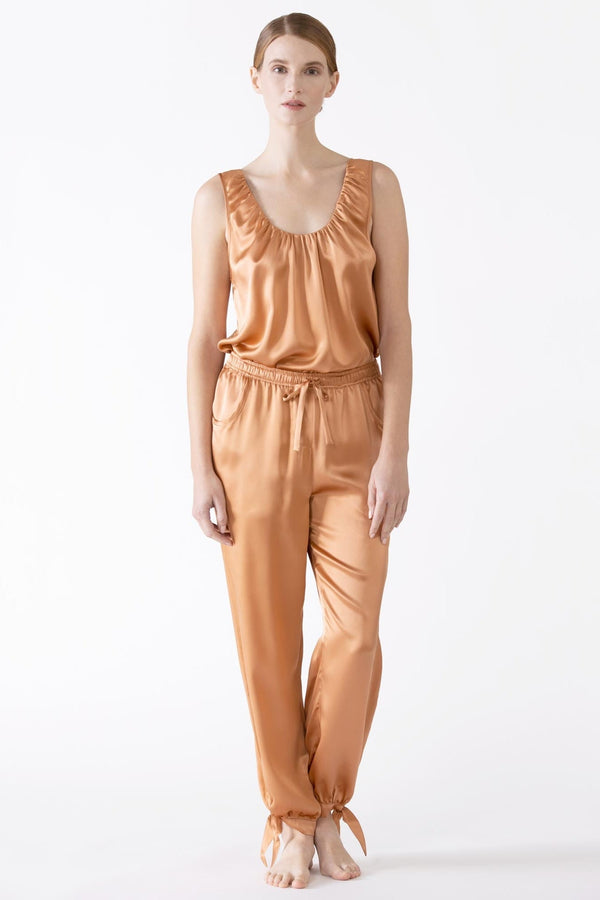 Nk Imode Sierra Ruched Neckline Silk Tank